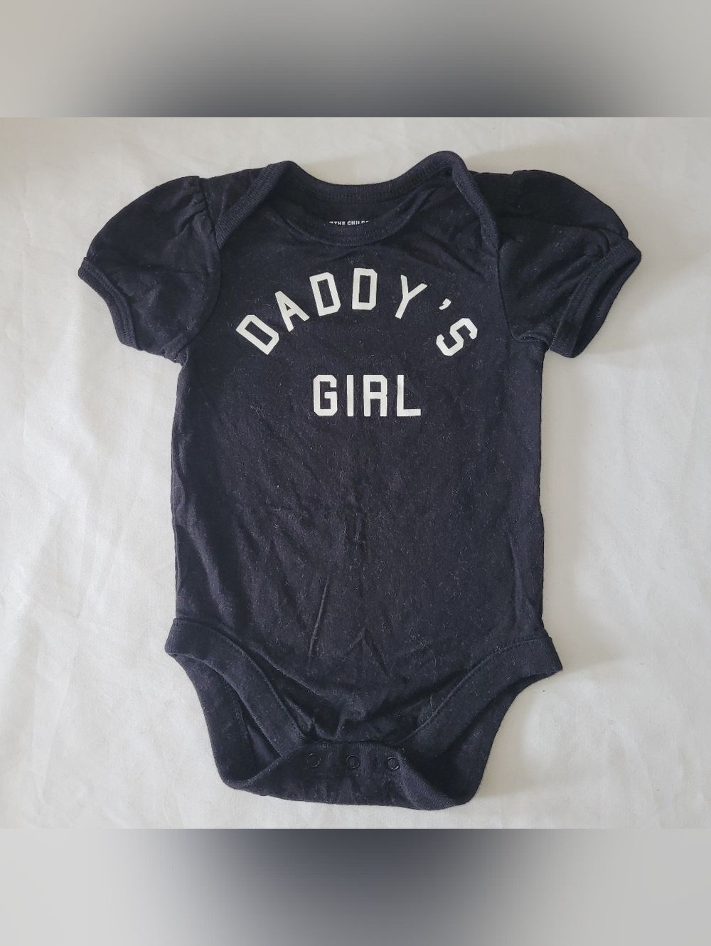 The Children's Place Size 6-9 Months Black Daddy's Girl One-Piece Bodysuit